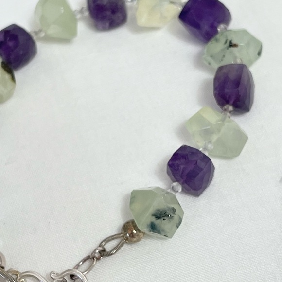 Amethyst and Prehnite bracelet - Picture 4 of 5